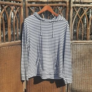 Striped Hoodie with Drawstrings